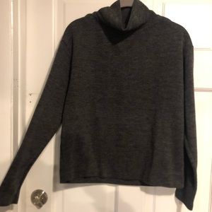 Dark gray turtleneck sweater